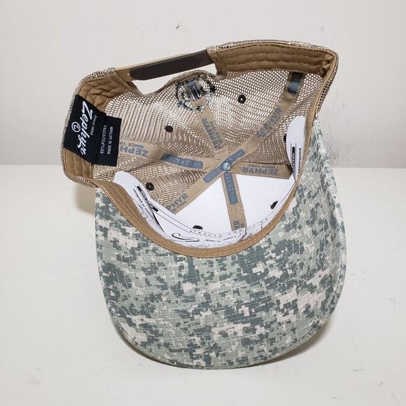 West Virginia Mountaineers Hat Cap Snap Back Camo Zephyr Support Our Troops OHT - Picture 10 of 13